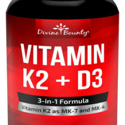 Suplemente A Vitamina K2 Da Divine Bounty (mk7 E Mk4) Com D3