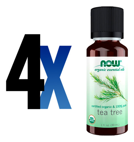 Óleo De Tea Tree Puro Now Foods 30 Ml Orgânico Importado 4un - Imagem 2