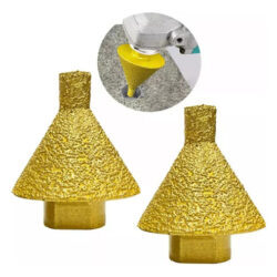 2x Broca De Chanfro De Diamante Brasada A Vácuo Broca De Cha