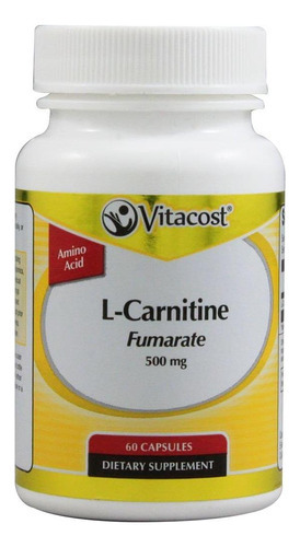 Vitacost, Fumarato De L-carnitina - 500 Mg - 60 Cápsulas