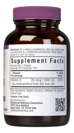 Bluebonnet Nutrition Vitamina Diu Softgels, Auxilia No Cresc - Imagem 2