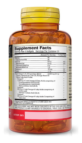 Mason Natural Omega 3-6-9, Peixe, Flx, Brg 60 Sgel Ea 1 - Imagem 2