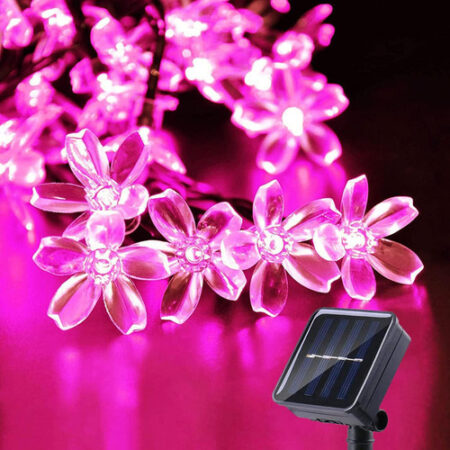 5m Luzes Natal Ao Ar Livre Luz Solar Da Corda Da Flor 20led- - Imagem 37