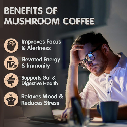 Café Com Cogumelo Balince Orgânico, 6 Cogumelos Adaptogênico - Imagem 4