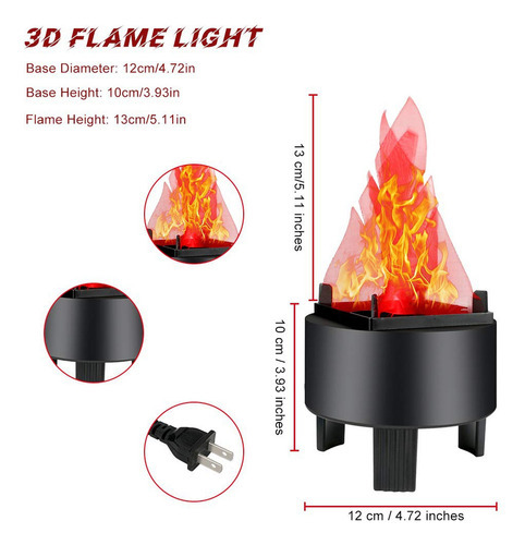 Lâmpada Led De Efeito De Chama De Fogo Artificial - Imagem 7