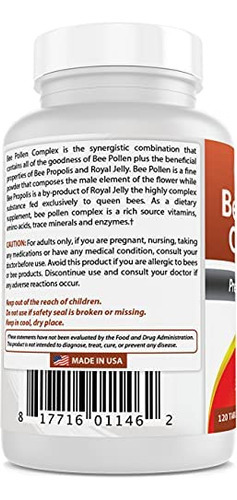 Complexo De Pólen De Abelha Best Naturals 1000 Mg 120 Compr - Imagem 4