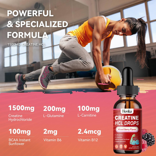 Gotas De Líquido De Creatina Hcl Para Homens E Mulheres, Clo - Imagem 2