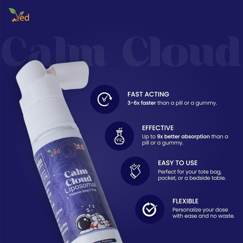 Ved Calm Cloud Spray, Sleep Assist Spray, Liposomal, Sleep S - Imagem 3
