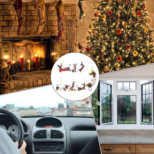 Decorações De Árvore De Cachorro Dachshund De Natal Pingente - Imagem 5
