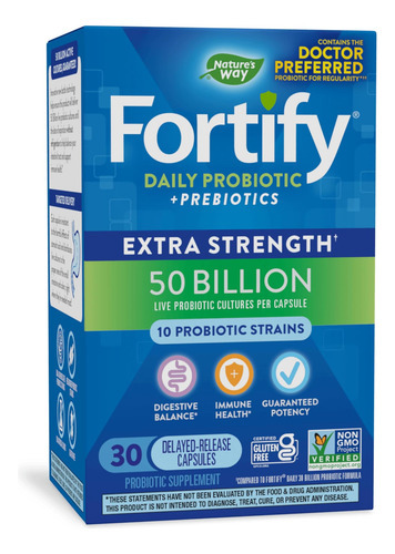 Nature's Way Fortify Daily Probiotic, 50 Bilhões De Cultura