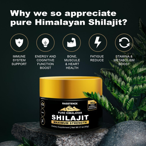 Shilajit 500 Mg - Resina Shilajit Orgânica Pura Do Himalaia - Imagem 4