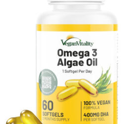 Suplemento Vegan Vitality Vegan Omega 3 - 60 Géis Macios De
