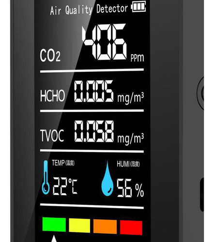 Detector De Qualidade Do Ar Formaldeído Tvoc Sensor Co2 Pm2. - Imagem 6
