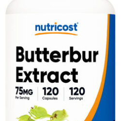 Suplemento Nutricost Butterbur Extract 75mg 120 Cápsulas