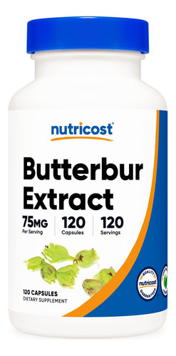 Suplemento Nutricost Butterbur Extract 75mg 120 Cápsulas