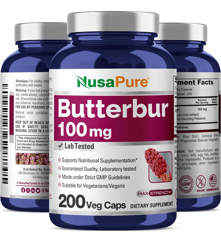 Extrato De Butterbur Nusapure 100 Mg Por Cápsula 200 Cápsula - Imagem 5