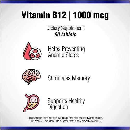 Vitamina B-12 Marca Natural Systems, 1000 Mcg, 60 Pastilhas - Imagem 5