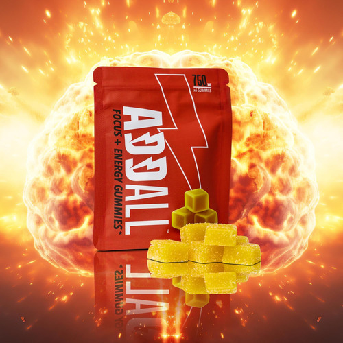 Addall Focus & Energy Gummies Suplemento (5 Pacote) 1 Pílula - Imagem 4