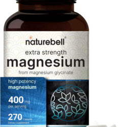 Glicinato De Magnésio 400mg (elemental), 270 Cápsulas 100%