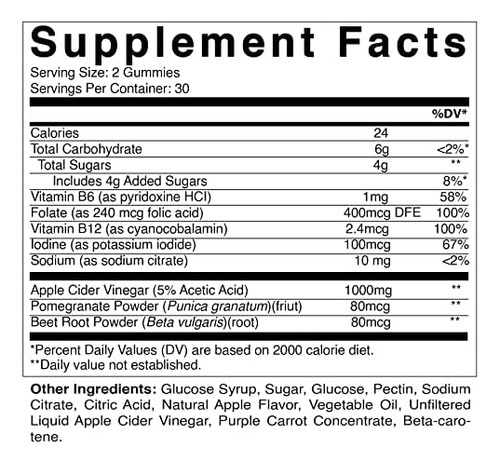 Gomas De Vinagre De Cidra Vitamatic - 1000 Mg Por Porção - - Imagem 2