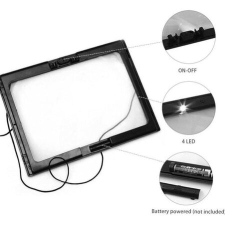 Lupa Gigante Grande Com Viva-voz Com Ampliador De Luz Led - Imagem 7