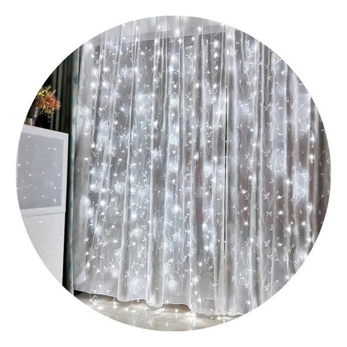 Cortina Led 3x3 Com Controle Remoto, Decoração De Jardim De - Imagem 10