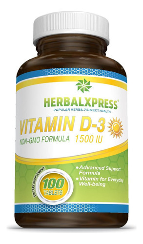 Herbalxpress Vitamina D (como Colecalciferol) 1.500 Ui (100
