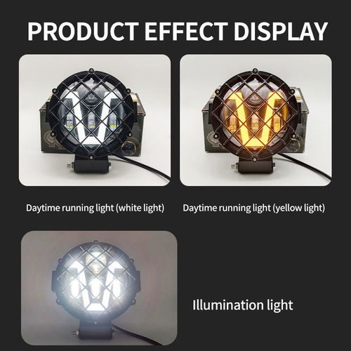 1pcs Faróis De Led Para Carro Universal/jeep Wrangler/tacoma - Imagem 4