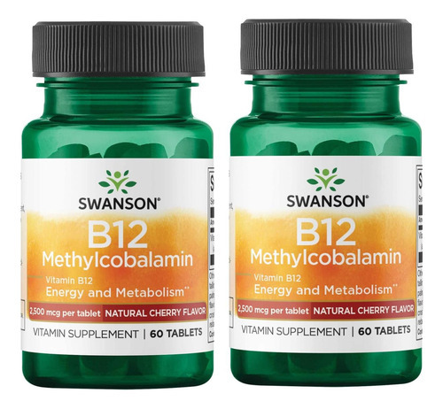 Swanson Vitamina B12 Metilcobalamina - Natural Cereja Preta
