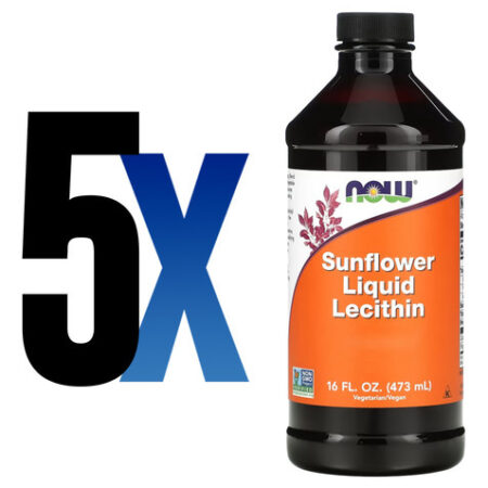 Lecitina De Girassol Now Foods 473 Ml Puro Importado 5un - Imagem 2
