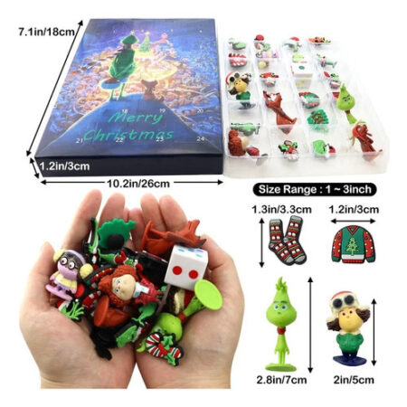 Brinquedo De Boneco Grinch De Natal Com Calendário De Contag - Imagem 6