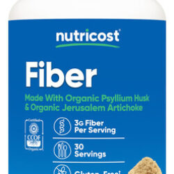Suplemento De Fibra Nutricost 150 Cápsulas Com 3 G De Fibra