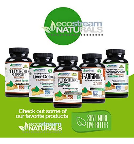 Ecostream Naturals Max 2650mg Nitric Oxide Booster L-arginin - Imagem 6