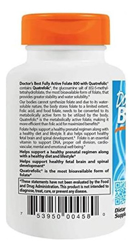 Doctors Melhor Folato Totalmente Ativo Com Quatrefolic, Nã - Imagem 2