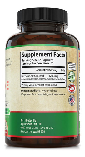 Suplemento De Berberina - Berberina Premium 1200mg Por Porçã - Imagem 9