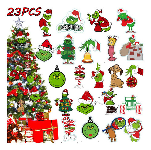Decorações De Árvore De Natal Grinch, 23 Decorações De Natal