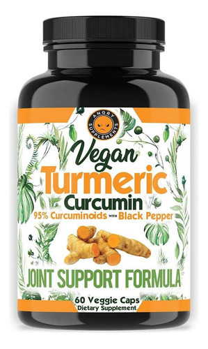 Curcumina De Cúrcuma Vegana Com Extrato De Pimenta Preta (60