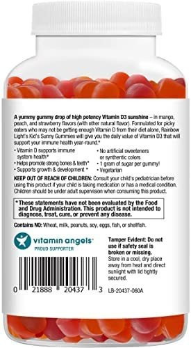 Rainbow Kids Sunny Gummies Vitamina Diu Frutas Sortidas Flvr - Imagem 3