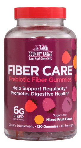 Gomas Prebióticas Country Farms Fiber Care, 6 G De Fibra Por