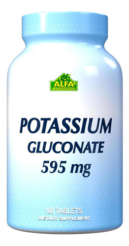 Gluconato De Potássio 595 Mg Da Alfa Vitamins - Suporta A Fu