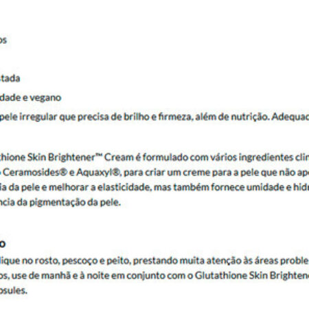 Creme Glutationa Skin Brightener Nowfoods 59ml Importado - Imagem 4