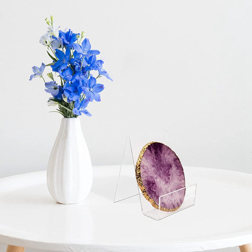Hhh Pacote Com 10 Suportes De Livros De Acrílico Para - Imagem 6