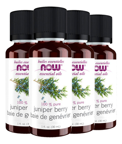 Óleo Bagas Zimbro Now Foods Juniper Berry 30ml Importado 4un