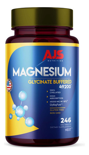 Suplemento De Glicinato De Magnésio Ajs 400 Mg | Comprimidos