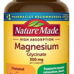 Glicinato De Magnésio De Alta Absorção Nature Made 300 Mg Po