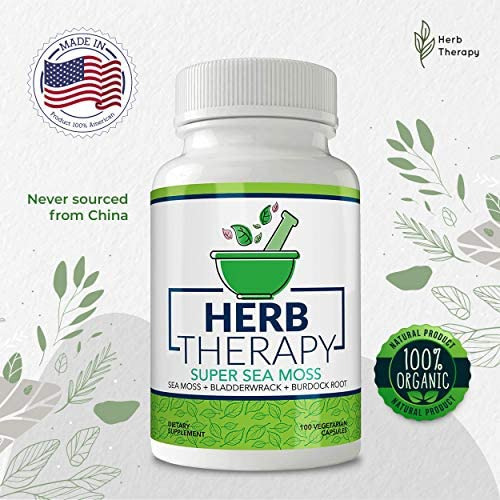Herb Therapy Super Sea Moss Cápsulas Orgânicas De Musgo Do - Imagem 8