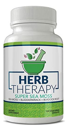 Herb Therapy Super Sea Moss Cápsulas Orgânicas De Musgo Do