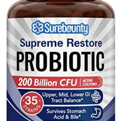 Probiótico Surebounty Para Homens E Mulheres, 200 Bilhões D