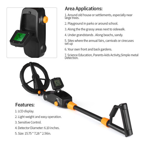 Detectores De Tesouros Com Rastreador Gold Shovel Hunter - Imagem 2
