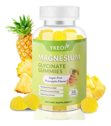 Gommias De Glicinato De Magnésio Ykeoi 500 Mg, Complexo De M